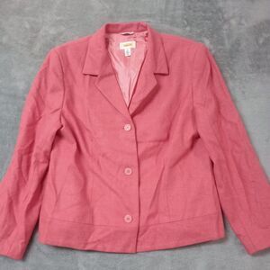 Talbots Blazer Jacket Womens Size 14 Pink Wool Vintage Lined‎ Made In Italy